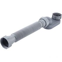 Tuyau d'écoulement de douche gris - Siphon p plat - Siphon de baignoire autoportant pour baignoire, siphon de baignoire