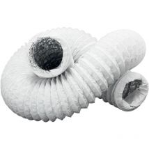 Roleader - Tuyau d'évacuation flexible - Avec aluminium - Isolation en pvc - Tuyau flexible - Sortie d'aération - Pour climatisation, sèche-linge