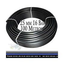 Suinga - Tuyau polyéthylène alimentaire 25mm 16 bar 100m PE100 hd, bande bleu, tuyau d'eau potable/tuyau d'arrosage