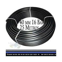 Suinga - Tuyau polyéthylène alimentaire 40mm 16 bar 25m PE100 hd, bande bleu, tuyau d'eau potable/tuyau d'arrosage
