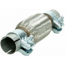 Ecd Germany - Tuyau Flexible Universel - 45 x 150/270 mm - avec 2 Colliers - en Acier Inoxydable - Interlock - Montage sans Soudure - Tuyau Ondulé