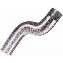 Tuyau flexible élevé en aluminium extensible jusqu'à 30 cm 160mm grey - grey
