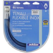 Flexible inox gaz naturel 2M nf D36-121 /G1/2/ date illimitee Addax H2502E601
