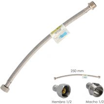 Tuyau Flexible Inox Mâle 1/2 - Femelle 1/2 - 250mm