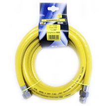 Tuyau de gaz de cuisine 4 m flexible 1/2' mf en acier inoxydable conforme a la norme en 15266 pour table de cuisson/cuisine uniroll