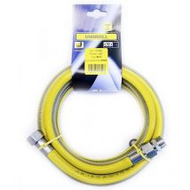 Tuyau gaz 2 m - 1/2' mf en inox conforme a la norme en 15266 pour table de cuisson/cuisine uniroll