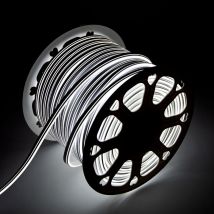 Greenice - Tuyau de Bande led 'Neon Flex' 6W 6000oK 24V 8x18mm Double 120xSMD2835 6W/M x1M 40 000H - Coupe 5CM [HONSPVC8x18D2205CMCW]