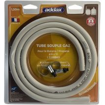 Tuyau flexible gaz propane/butane avec 2 colliers de serrage