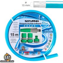 Manguera Tricotada No Torsion Blue Ø 15 mm. Rollo 15 metros Con Accesorios