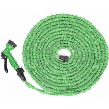 Tuyaux d'arrosage extensible rétractable 30m avec pistolet 7 fonctions vert