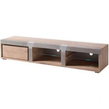 Massivmoebel24 - TV-Board Akazie 205x48x39 beige lackiert Amsterdam 103