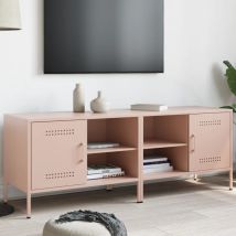 TV Cabinets 2 pcs,TV stand,TV Unit Cabinet Pink 68x39x50.5 cm Steel VSVS474484