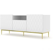 Bim Furniture - tv diuna 145 cm 2D1K su telaio, bianco opaco