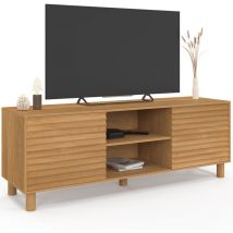 Tv-möbel 140 Cm Julie, 2 Türen, Mit Holzleisten, Eichenfarben