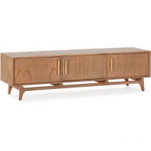 TV-Schrank 160X40X45 Naturholz/Goldenes Metall