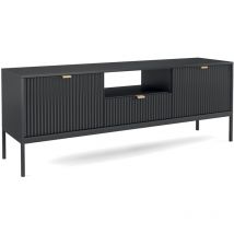 Petits-meubles - TV-Möbel Rava mit 1 Schublade und 2 Türen, Schwarz, 154cm