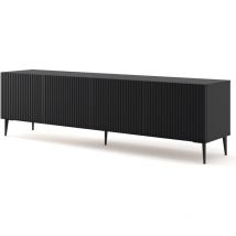 Bim Furniture - Tv-schrank Ravenna B 200 Cm 4d Schwarz Matt + Beine