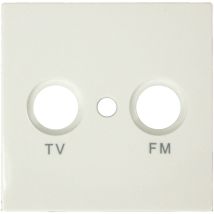 Tv und fm Abdeckung aus Kunststoff, in Cremeweiß