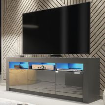 Creative Furniture - tv Unit 160cm Dark Grey Modern Stand Gloss Doors