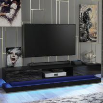 Creative Furniture - tv Unit 180cm Sideboard Cabinet Cupboard tv Stand Black