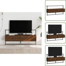 TV-Wandschrank Braun Eiche 100,5x30x51 cm Holzwerkstoff - TV-Schrank - Wandregal - Fernsehschrank - Wohnzimmereinrichtung - Regal
