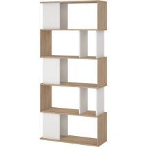 Furniture To Go - libreria mod. maze jackson hickory e bianco opaco