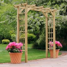 Zest - Twilight Large Trellis Wooden Garden Arch Pergola Plant pefc Wood