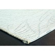 Homespace Direct - Leaves Weave Newquay Indoor Outdoor Rug Grey 120x170cm - Grey