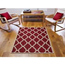Oriental Weavers - Moda Flatweave Trellis Red 160cm x 225cm Rectangle - Red
