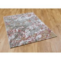Mastercraft - Liberty 34017 1161 160cm x 230cm Rectangle - Grey and Ivory and Multicoloured and Pink