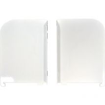 Matlock White Shelf Ends for Twin Slot Shelving 200mm