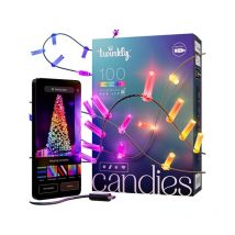 Twinkly - candies Kerzenförmige Lichterkette IP20 6m mit 100 LEDs, grünem Draht