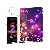 Candies Herz-förmige Lichterkette IP20 6m 100 RGB-LEDs transparenter Kabel - Twinkly