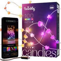 Twinkly - Guirlanda perla conectada IP20 6m 100 leds rgb cable verde candies
