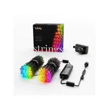 Twinkly - Strings – App-gesteuerte LED-Lichterkette mit 400 rgb (16 Millionen Farben) LEDs. 32 Meter. Schwarzes Kabel. Intelligente