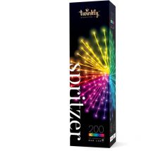 Twinkly - Spritzer - Luci di Natale Smart con 200 led rgb - Controllate da app - Decorazioni Natalizie per Interni ed Esterni, filo bianco, 40cm
