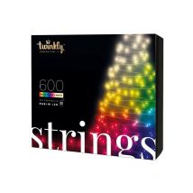 TWINKLY STRINGS Vernetzte Lichterkette IP44 48m mit 600 LEDs (Multicolor + White edition) - TWINKLY