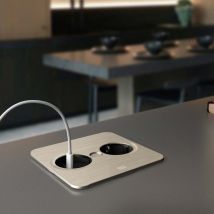 Twist2 Angular Aut. 2 Enchufes Negro Mate