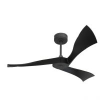Klassfan - Twist , Ventilateur déstratificateur d'air, pales bois laquées noires 132 Cm, moteur noir sans lumière