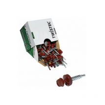 Twistec Colorhead 4,8X35 rotbraun, für 451M8P 100St./Pck 292PVZ48X358012 Trapezblechschrauben