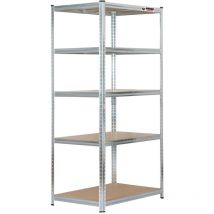 Rhino Racking - Two Bay 180x90x60cm 5 tier Galvanised Heavy Duty Boltless Garage Shelving 1000kg