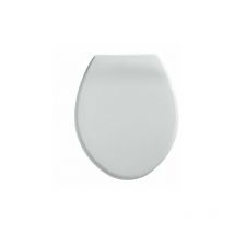 Twyford - Option Oval White Acrylic Toilet Seat Plastic Bottom Fix Hinges wc