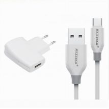 Trade Shop - ladegerät-kit ersatzladegerät 10W typ-c kabel 2.1A 1MT Maxtech CA-S037 -