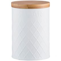 Embossed Living Sugar Storage Canister - White - Typhoon
