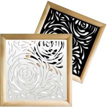 Typhoon - Moduli Decorativi in Legno e pvc - Colore: bianco - Misura: 73x73 cm