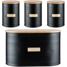 Typhoon Otto Black 4 Piece Kitchen Storage Set