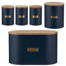 Otto Navy 5 Piece Kitchen Storage Set - Typhoon