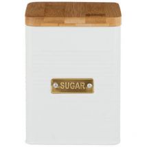 Otto White Square Sugar Storage Canister - Typhoon