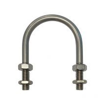 Graphskill - U-Bolt M8 x24 mm Thread, 77 mm Inside Diam, 105 mm Inside Height Stainless Steel