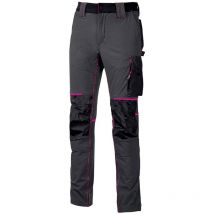 Pantalon de travail Stretch multipoches Femme atom - Gris/Fuchsia m - fr (42) - eu (48)